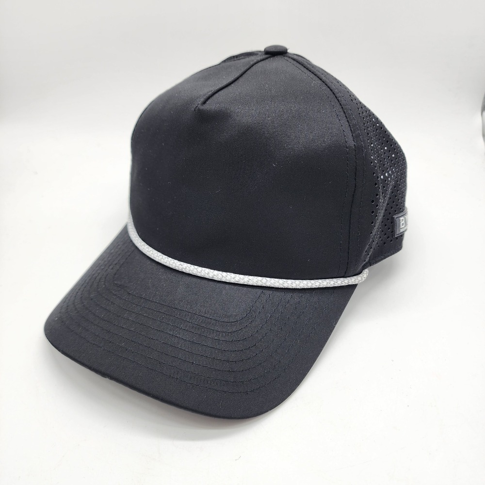 BYLT Premium Basics Elite Performance Rope Hat Mens OS Black Perforated Snapback